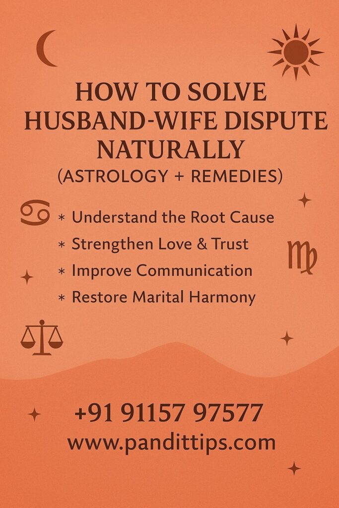 Natural Husband-Wife Dispute Solutions | Astrology & Remedies