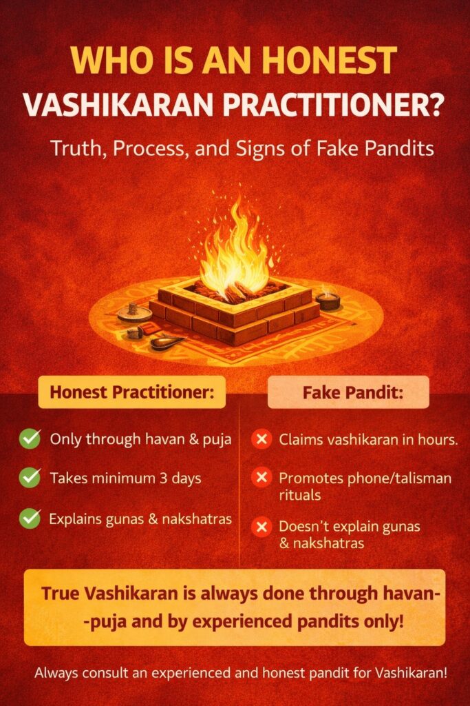 Who Is an Honest and genuine Vashikaran Practitioner? Truth & Fake Pandit Signs
